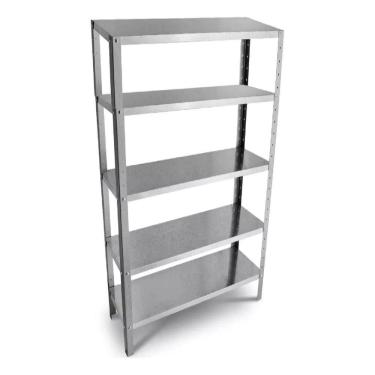 Imagem de Estante Prateleira De Aço Galvanizada 90Cm Com 05 Bandejas