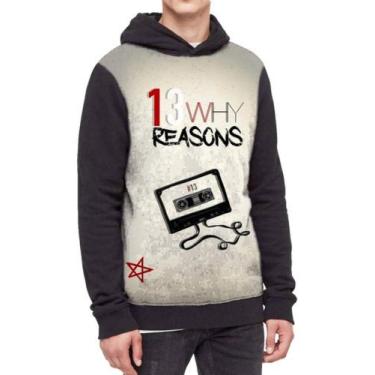 Imagem de Moletom Com Capuz 13 Reasons Why Ref:504 - smoke, Preto, PP