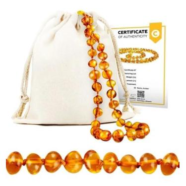 Imagem de Colar Âmbar Báltico Bebê Dentição Infantil 33 Cm Certificado - Amber E