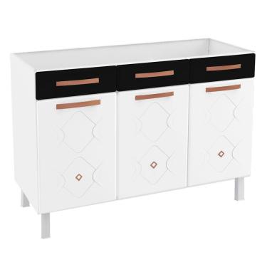 Imagem de Balcão Gabinete Cozinha Aço Telasul Mirage New Para Pia