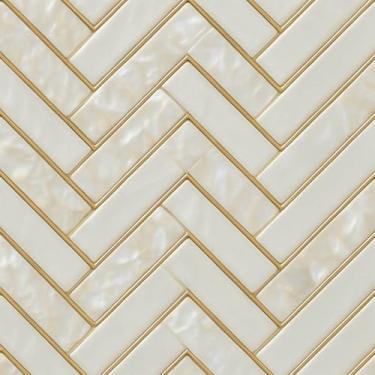 Imagem de HOMETITUTE 20 peças de adesivos de azulejo de espinha de peixe de pérola branca descasque e cole azulejos decorativos à prova d'água adesivos removíveis azulejos adesivos de backsplash de cozinha