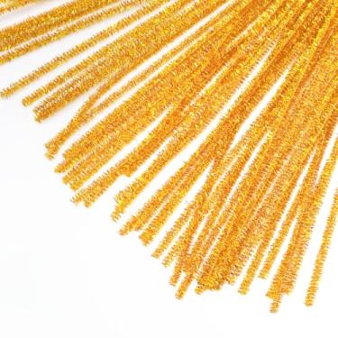 Imagem de Gloden Limpadores de cachimbo com glitter, 100 peças, limpadores de cachimbo para artesanato, hastes de chenille para projetos de decoração DIY, LCS.