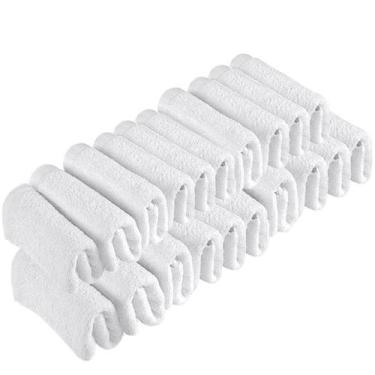 Imagem de Toalha De Rosto Para Salão Branca Kit com 20 unidades - Tienda Online