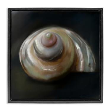 Imagem de Stupell Industries Arte de parede em tela flutuante marinha, tesouro do mar, concha, espiral, marrom, design de Mary Sparrow, 45,7 x 45,7 cm