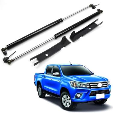 Imagem de Para Toyota Hilux Revo Capô Struts Amortecedores de Capô Suporte de Elevação de Capô Macaco Hidráulico Suporte de Mola Amortecedor de Elevação Kit de Amortecedores de Elevação Acessórios de Carro 2