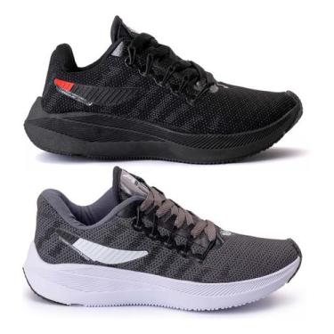 Imagem de Kit 2 Tenis Masculino Esportivo Leve Conforto Modelo Running Academia 