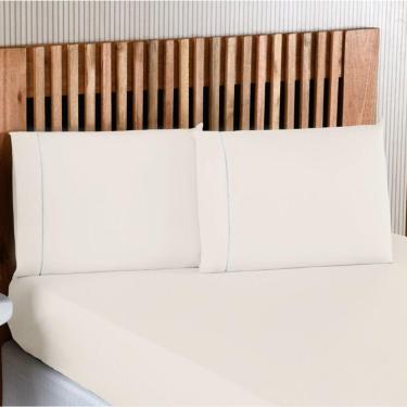 Imagem de Jogo De Lençol Casal Padrão Percal 200 Fios 3 Peças - Palha