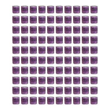 Imagem de Ｂｅｓｇａ Conjunto de 100 Anéis de Identificação para Pernas de Pombos, Acessório para Aves 2026, Anéis para Pernas de Pombos, Patos, Pintinhos, Agapornis, Bélgica Roxa