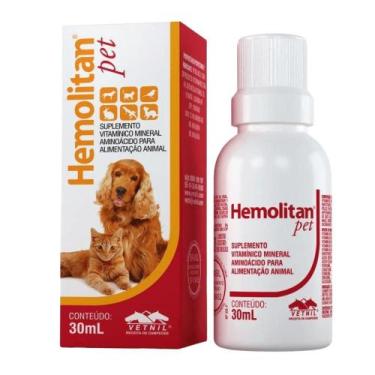 Imagem de Suplemento Hemolitan Pet para Cães e Gatos com 30 ml - Vetnil