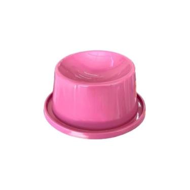 Imagem de Comedouro Anti Formiga para Gatos, Plástico Rosa, 200ml, 4,5 x 15 x 9,5cm, Ergonômico, para Gatos Adultos, Filhotes e Sênior