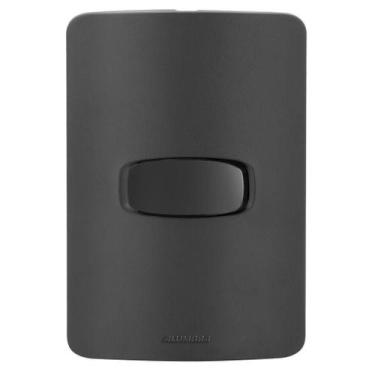Imagem de Conjunto 1 Interruptor Simples - Alumbra Gracia Black Maxx