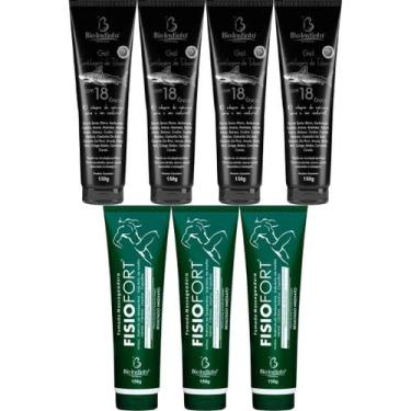 Imagem de Kit 4 Gel Cartilagem De Tubarão 150G 3 Pomada Fisiofort 150G - Bio Ins