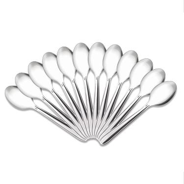 Imagem de Jogo de Colheres de Sobremesa Brinox Turim Aço Inox 12 Peças Aço Inox Polido com Friso