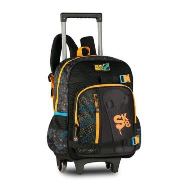 Imagem de Mochila De Rodinhas Infantil Masculina Skate Estampa 3D - Clio