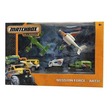 Imagem de Kit 5 Miniaturas Matchbox Mission Force Artic Escala 1/64