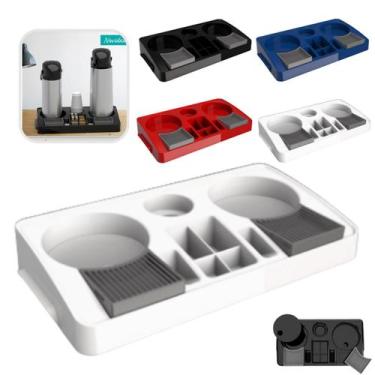 Imagem de Bandeja Organizadora Cantinho Café Porta Garrafa Café Chá Copo Sache E