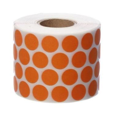 Imagem de Etiqueta Adesiva Bolinha para Identificação Laranja - Blulabel