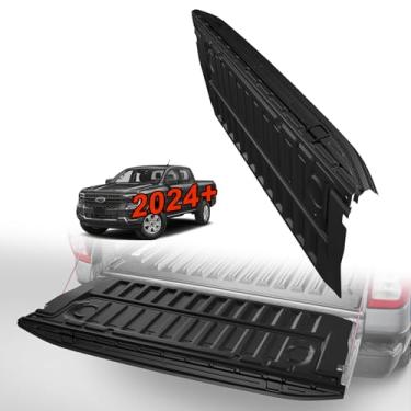 Imagem de TripleAliners Compatível com Ford Ranger 2024-2025 2026 Acessórios Tapete de porta traseira com tampa traseira Cobertura total de substituição de forro de caminhão para todos os climas