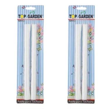 Imagem de Kit 2 Pavios Tocha Bambu 5 A 8 Horas De Queima 100% Algodão - Top Gard