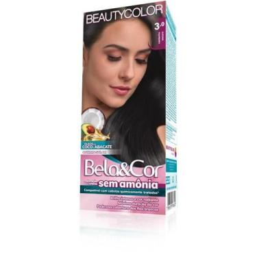 Imagem de Coloração Kit Bela&cor Sem Amônia 3.0 Castanho Escuro - Beautycolor