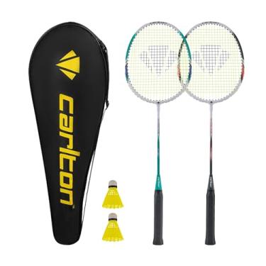 Imagem de CARLTON TRU-Storm ASx10 Conjunto de badminton para 2 jogadores, 2 raquetes, ônibus, estojo de transporte