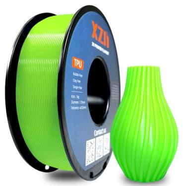 Imagem de Filamento TPU 95A 1,75 mm, consumíveis flexíveis macios para impressora 3D, precisão dimensional +/- 0,03 mm, carretel de 1 kg (verde)