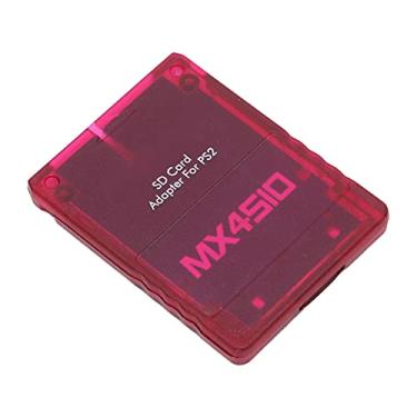 Imagem de Cosiki Adaptador de Leitor de Cartão MX4SIO SIO2SD de para, Material ABS Durável, Adequado para Expansão de Memória, Estágio de Desenvolvimento OPL (Vermelho Transparente)