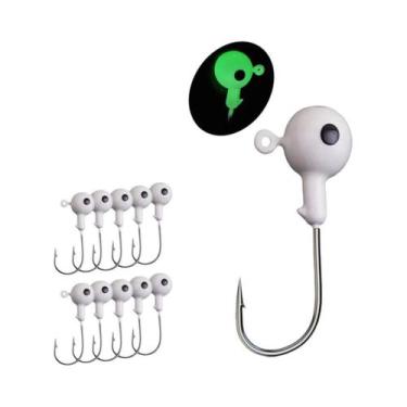 Imagem de 10 Peças De Anzóis Jig Head Para Pesca, Para Iscas Artificiais Macias,