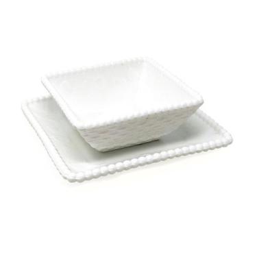 Imagem de Jogo de Prato Tigela de Cerâmica Pratinho Sobremesas Molheira Petisque