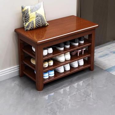 Imagem de Banco moderno de sapateira – Banco de armazenamento de sapatos de entrada, perfeito para uso doméstico, organizador de porta da frente, design compacto (60 x 30 x 56 cm)