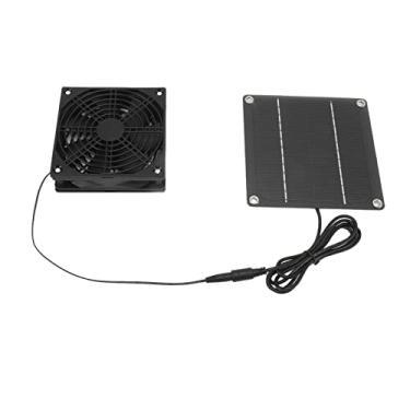 Imagem de KIMISS Kit de Ventilador de Painel Solar - Exaustor de Silício Monocristalino de 2200 RPM Com Capa Protetora para Estufas, Galinheiros e Galpões