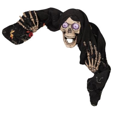 Imagem de Fun Express Disjuntor de chão de esqueleto de LED de 45,7 cm para decoração de casa ao ar livre de Halloween, decorações assustadoras iluminadas