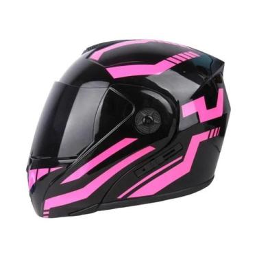 Imagem de Capacete De Motocicleta Unissex 2024, Capacete Modular Com Lente Dupla