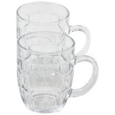 Imagem de Jogo 6 Copos Canecas Água Suco Vidro Conjunto 300Ml 9,5 X 8