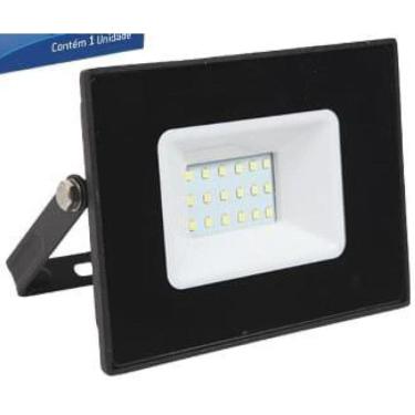 Imagem de Refletor Pratik Preto Tr Led 20W Slim 6500K Luz Branca