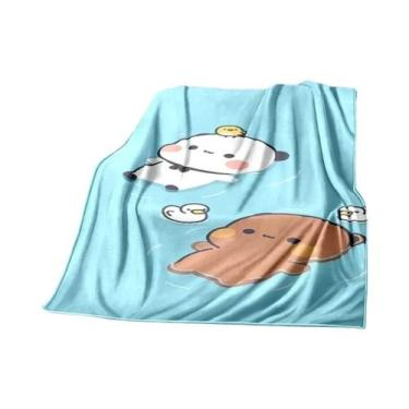 Imagem de Cobertor De Flanela Quente Para Crianças Com Estampa De Urso Em Desenh