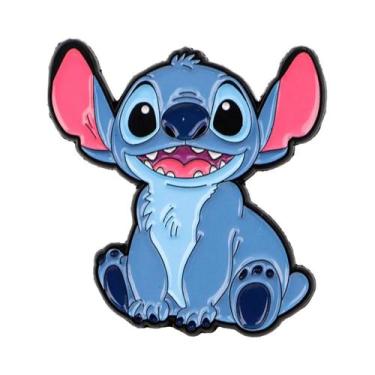 Imagem de Pins De Esmalte E Broches De Lapela De Anime Stitch Azul E Rosa, Com G