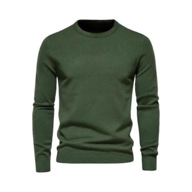 Imagem de Suéter Masculino De Inverno Grosso De Manga Longa Com Gola Redonda, Co
