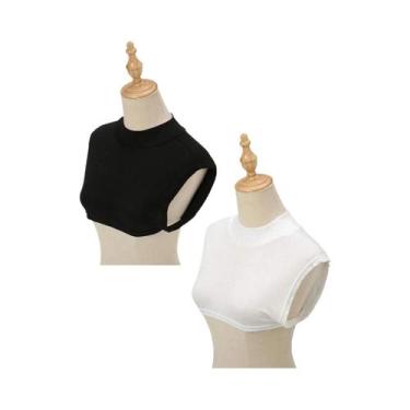 Imagem de Cachecol Feminino De Inverno Quente Com Gola Alta Destacável E Cor Sól