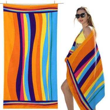 Imagem de Toalla de Playa de Microfibra Sobredimensionada cabanana 70x100 cm Ola