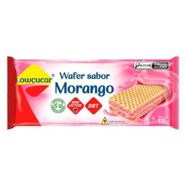 Imagem de Biscoito Wafer Sabor Morango Lowçucar 115g