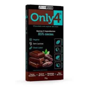 Imagem de Chocolate Vegano 85% Cacau Only4 70g