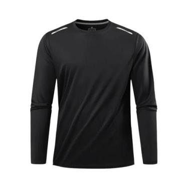 Imagem de Camiseta De Manga Longa Refletiva Para Corrida E Academia Masculina, S