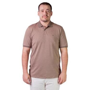 Imagem de Camisa Polo Manga Curta Masculina 007494035 Slim Ogochi Marrom-Masculino