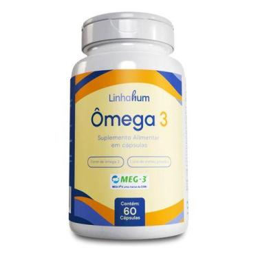 Imagem de Ômega 3 Suplemento 60 Capsula 1000mg Selo Meg-3 Linhahum, Sem sabor