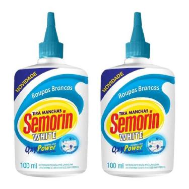 Imagem de Tira Manchas White Semorin Concentrado Roupas Brancas 2 Unid