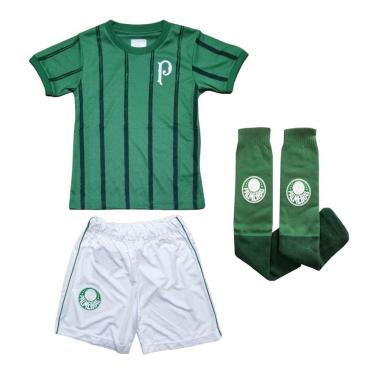 Imagem de Uniforme Infantil Palmeiras Kit 3 Peças Oficial