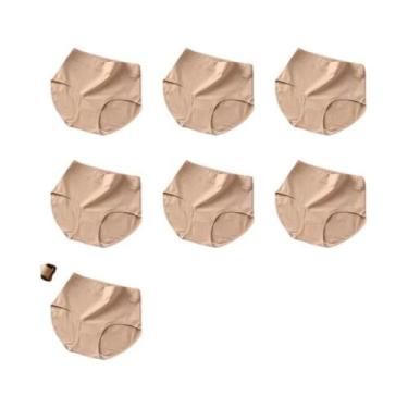 Imagem de Calcinhas De Algodão Respiráveis De Cintura Alta Tamanho Grande 7PCS L