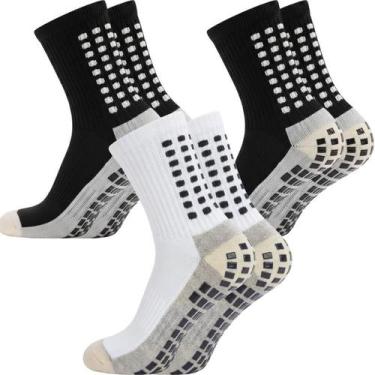 Imagem de Kit 3 Pares Meia Antiderrapante Futebol Treino Esportiva Pro Socks, Pr