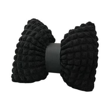 Imagem de Almofada De Sofá Em Imitação De Pelo De Coelho Com Laço Rosa, Confortá